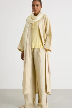 Pantalone ampio con tasche - Giallo