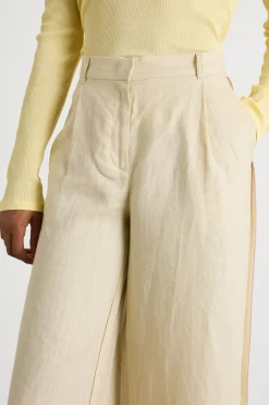 Pantalone ampio con tasche - Giallo