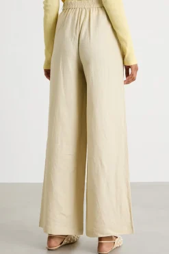 Pantalone ampio con tasche - Giallo