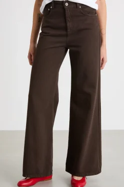Pantalone ampio in bull - Marrone