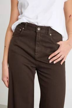 Pantalone ampio in bull - Marrone