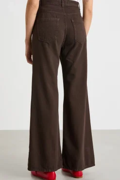 Pantalone ampio in bull - Marrone