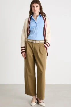 Pantalone ampio in bull - Marrone