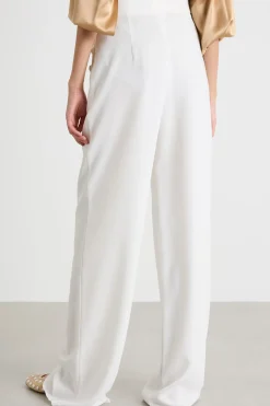 Pantalone ampio in cady - Bianco