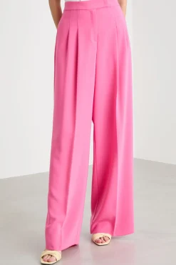 Pantalone ampio in cady - Fuxia