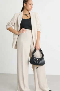 Pantalone ampio in crepe - Beige