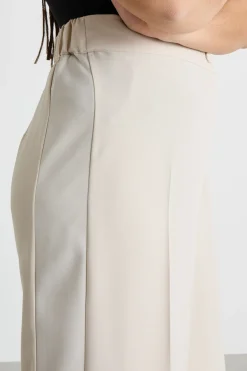 Pantalone ampio in crepe - Beige