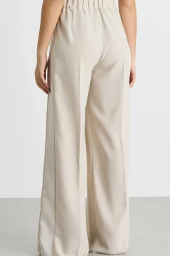 Pantalone ampio in crepe - Beige