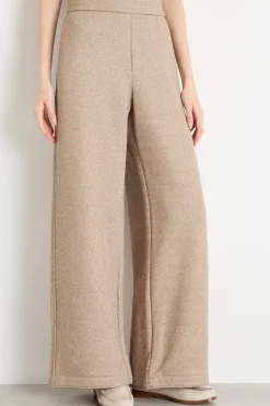 Pantalone ampio in felpa di cotone - Cammello