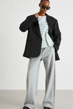 Pantalone ampio in felpa - Grigio