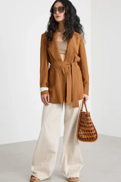 Pantalone ampio in gabardina - Avorio