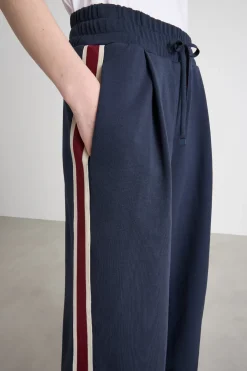 Pantalone ampio in jersey - Blu