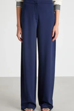 Pantalone ampio in jersey - Blu