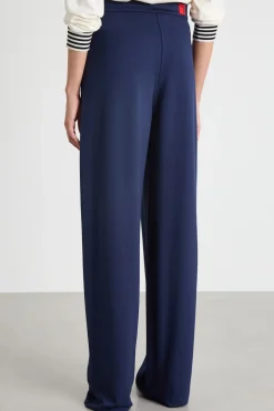 Pantalone ampio in jersey - Blu