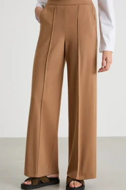 Pantalone ampio in jersey - Cammello