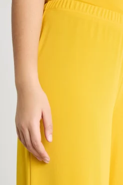 Pantalone ampio in jersey - Giallo