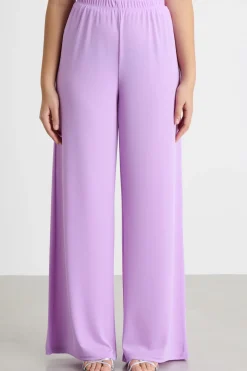 Pantalone ampio in jersey - Lilla