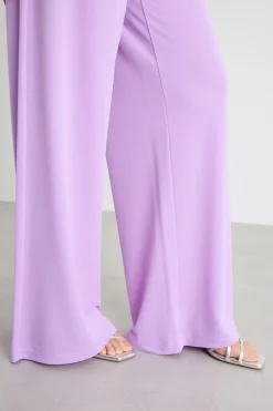 Pantalone ampio in jersey - Lilla