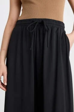 Pantalone ampio in jersey - Nero