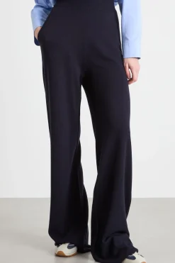 Pantalone ampio in maglia - Blu Notte