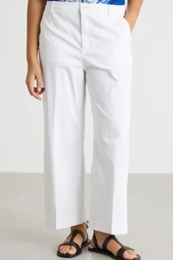 Pantalone ampio in raso - Bianco