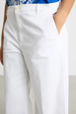Pantalone ampio in raso - Bianco