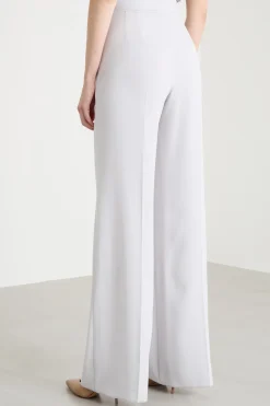 Pantalone ampio in raso opaco - Bianco