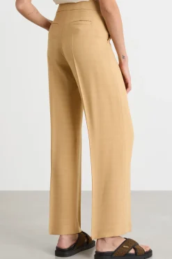 Pantalone ampio in tessuto fluido - Cammello