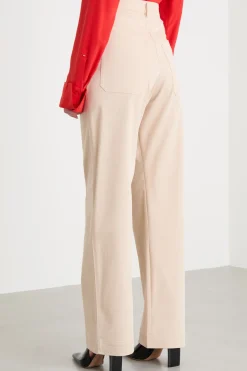Pantalone ampio in twill - Beige
