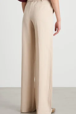 Pantalone ampio in twill - Beige