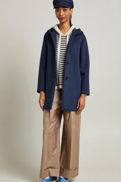 Pantalone ampio in twill di cotone - Beige
