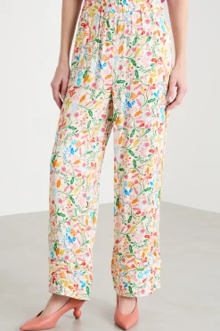 Pantalone ampio stampato - Rosa