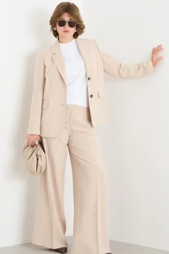Pantalone a palazzo in cady - Beige