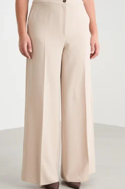 Pantalone a palazzo in cady - Beige