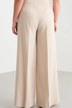 Pantalone a palazzo in cady - Beige
