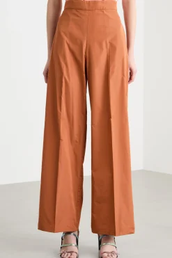 Pantalone a palazzo in taffettà - Arancione