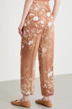 Pantalone a sigaretta con cintura - Cammello