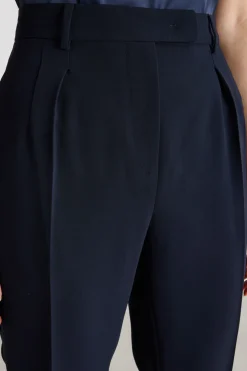 Pantalone a sigaretta con pinces - Blu