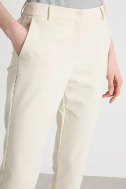 Pantalone a sigaretta con spacchi - Avorio