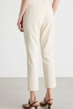 Pantalone a sigaretta con spacchi - Avorio