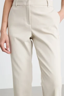 Pantalone a sigaretta con spacchi - Beige