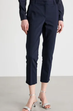 Pantalone a sigaretta con spacchi - Blu