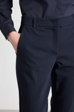 Pantalone a sigaretta con spacchi - Blu