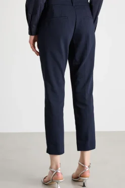 Pantalone a sigaretta con spacchi - Blu
