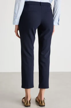 Pantalone a sigaretta con spacchi - Blu