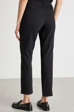 Pantalone a sigaretta con spacchi - Nero
