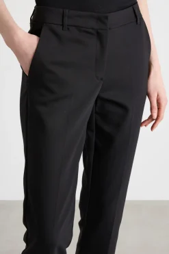 Pantalone a sigaretta con spacchi - Nero