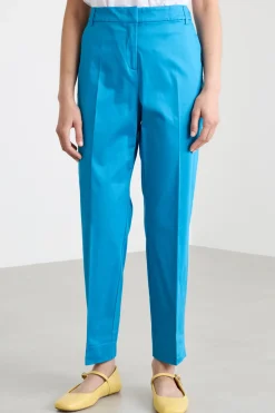 Pantalone a sigaretta con tasche - Azzurro