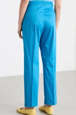 Pantalone a sigaretta con tasche - Azzurro