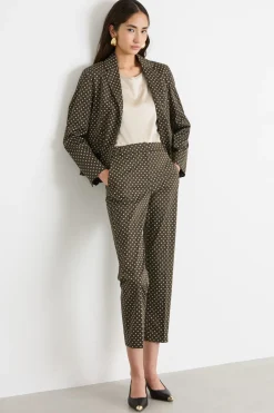Pantalone a sigaretta con tasche - Marrone